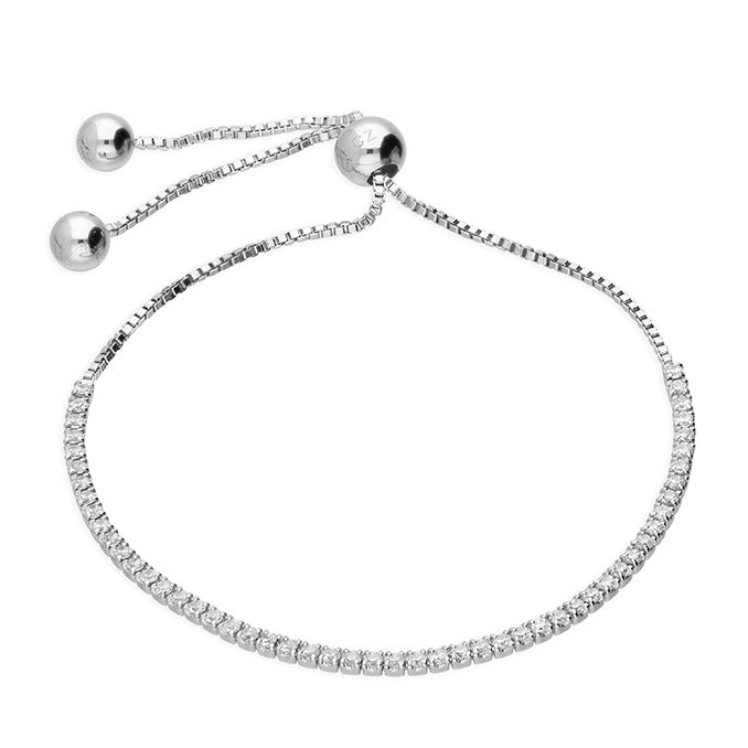 Tennis Slider with Cubic Zirconia