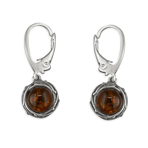 NavyaLondon, silver jeweller, silver earrings, amber earrings