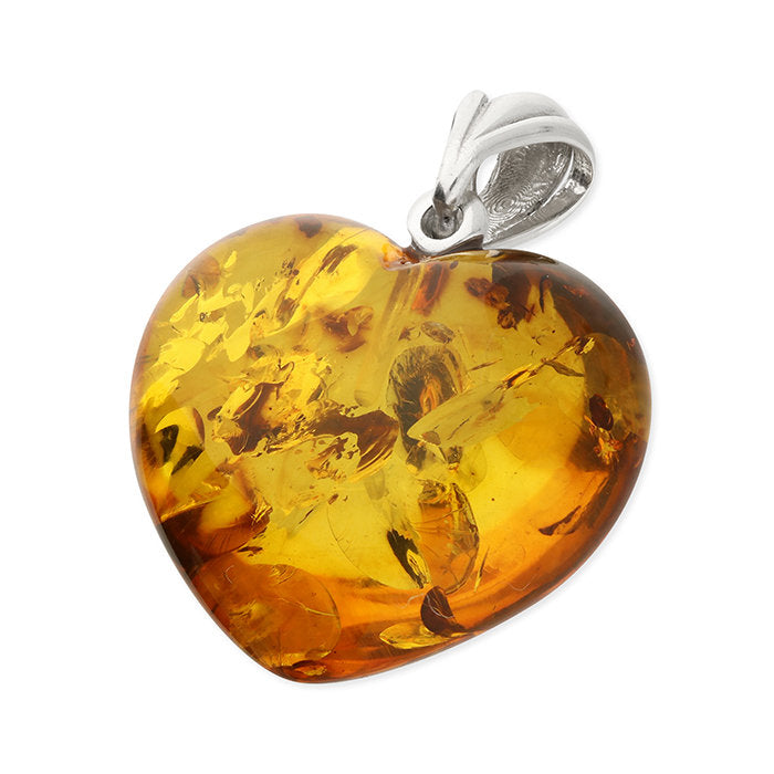 NavyaLondon, silver pendant, amber pendant,